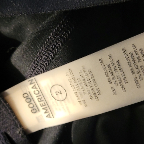 Good American Corset Seamed black leggings sz 2 medium WP28 - Picture 6 of 6